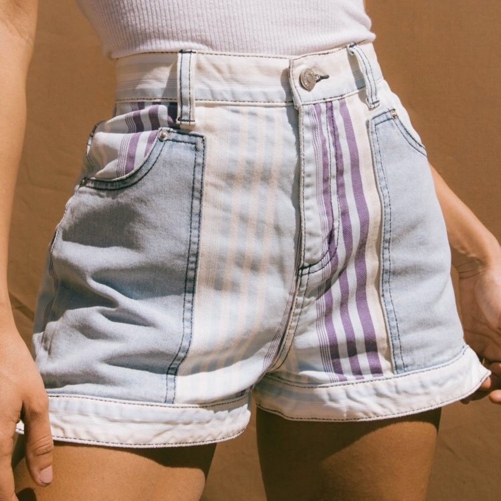 UO BDG striped shorts